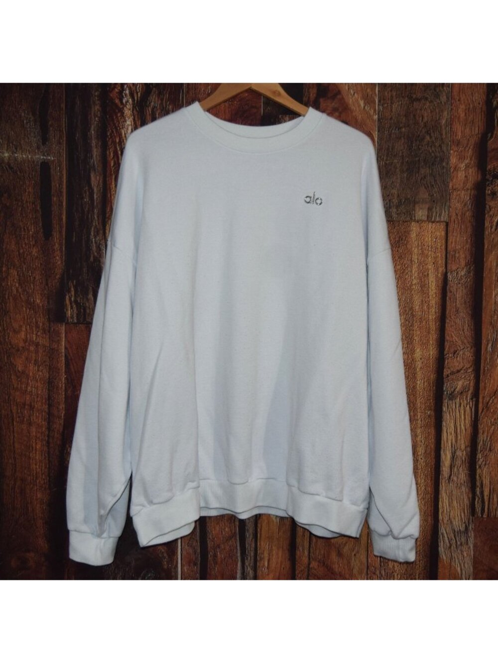 Alo Yoga Accolade Crew Neck Sweatshirt Women's 2XL Pullover - White